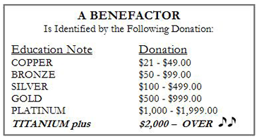 A Benefactor Chart A Benefactor Chart